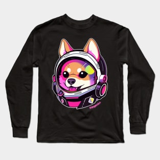 Wow! Much moon! Dogecoin inspired design Long Sleeve T-Shirt